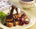 Croissant French Toast Cherries Chocolate